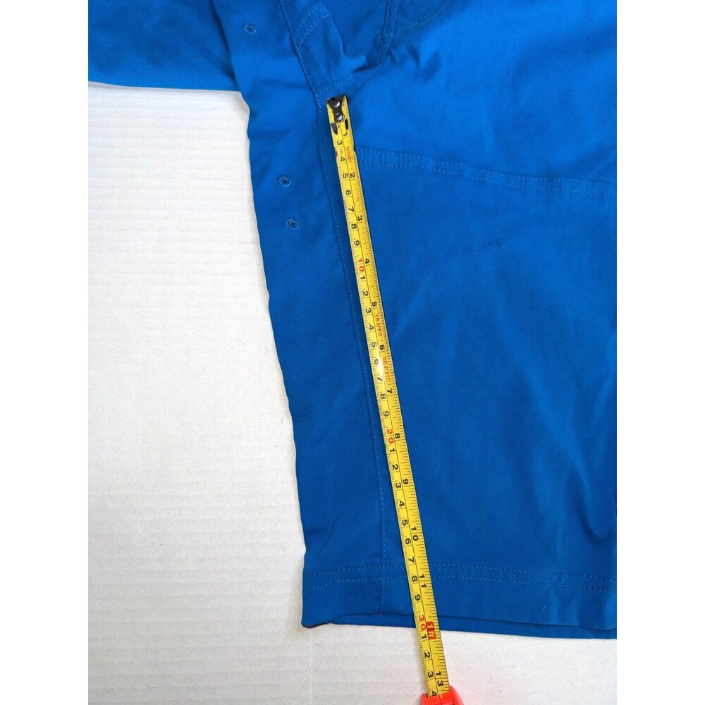 PrAna Cargo Shorts Men's W 33 Bright Blue Lightweight Nylon Belted 12 inch Ins - Picture 5 of 10